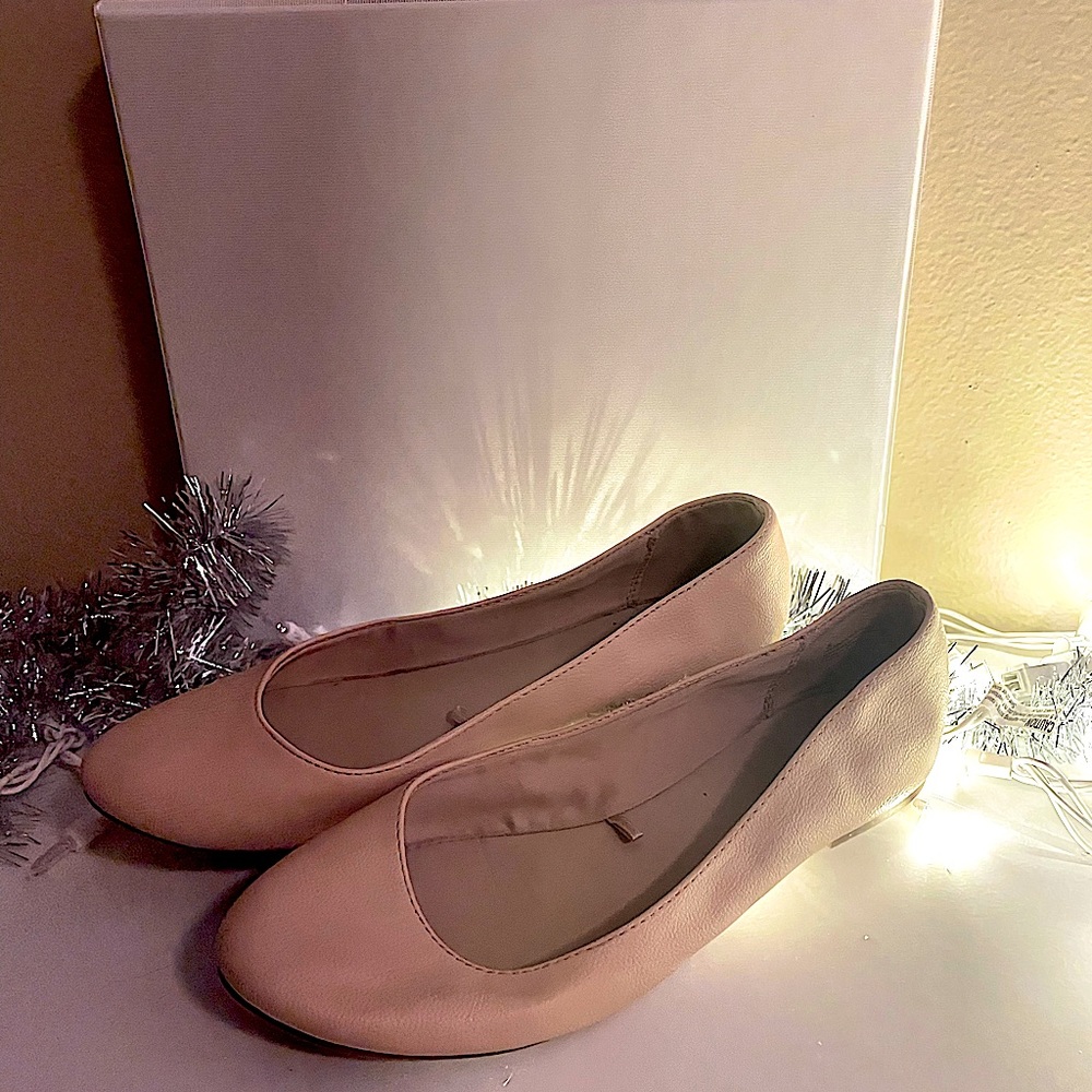 Cream ballet flats